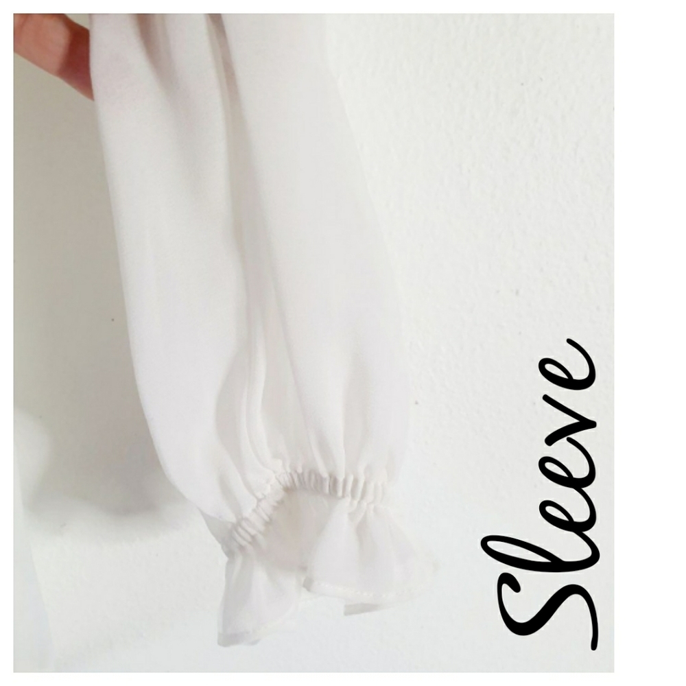 💥NWOT - Express Sheer Long Sleeve Blouse - Picture 10 of 10